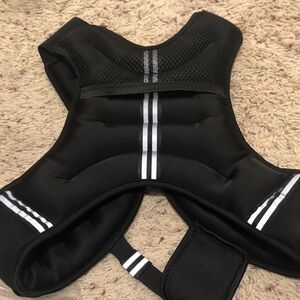 Black Weighted Vest with Reflective Stripes